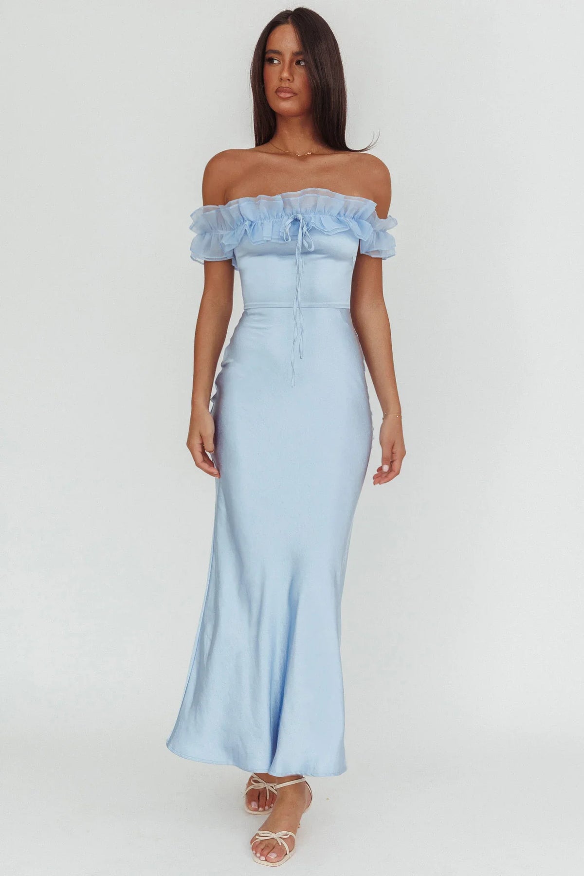 Summerfield Off-Shoulder Maxi Dress Blue