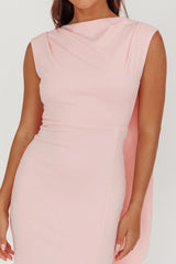 Looks Of Love Shoulder Sash Maxi Dress Pink