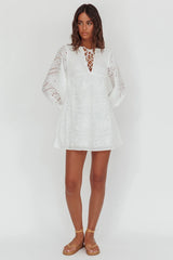Long Weekend Eyelet Mini Dress White
