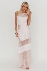 Helsi Low Back Lace Insert Maxi Dress Pink