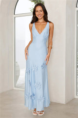 Juicy Floral Maxi Dress Blue