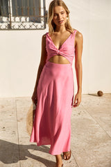 Soft Silhouette Maxi Dress Pink