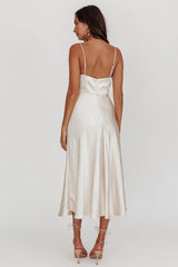 Lake Como A-Line Midi Dress Champagne