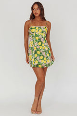 Chamberlain Scallop Trim Mini Dress Citrus Lemon