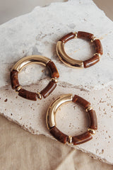 Zena Resin Bracelets Gold/Chocolate