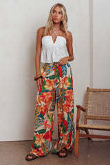 Marula Wide Leg Drawstring Pants Botanical