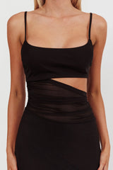 Romany Cut-Out Waist Maxi Dress Black