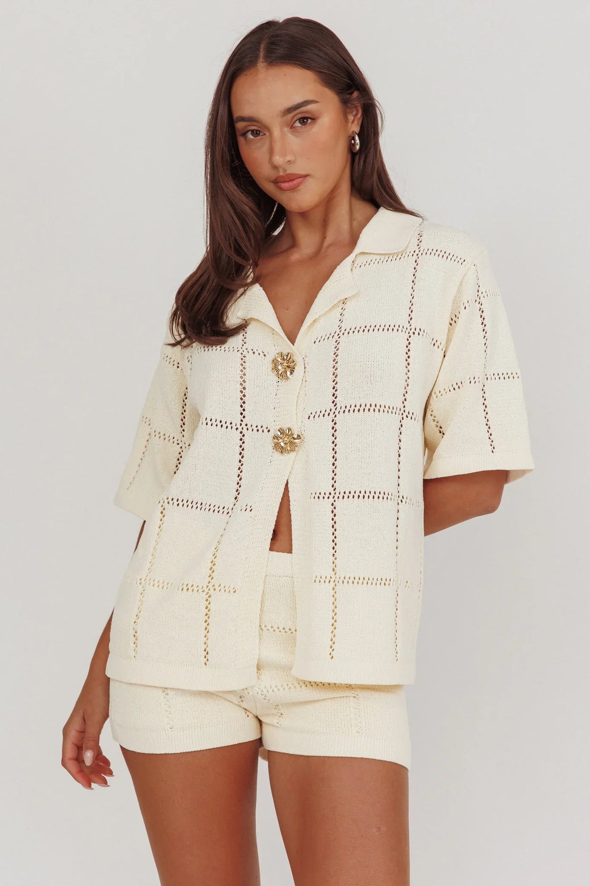 Sailor Knit Shorts Cream