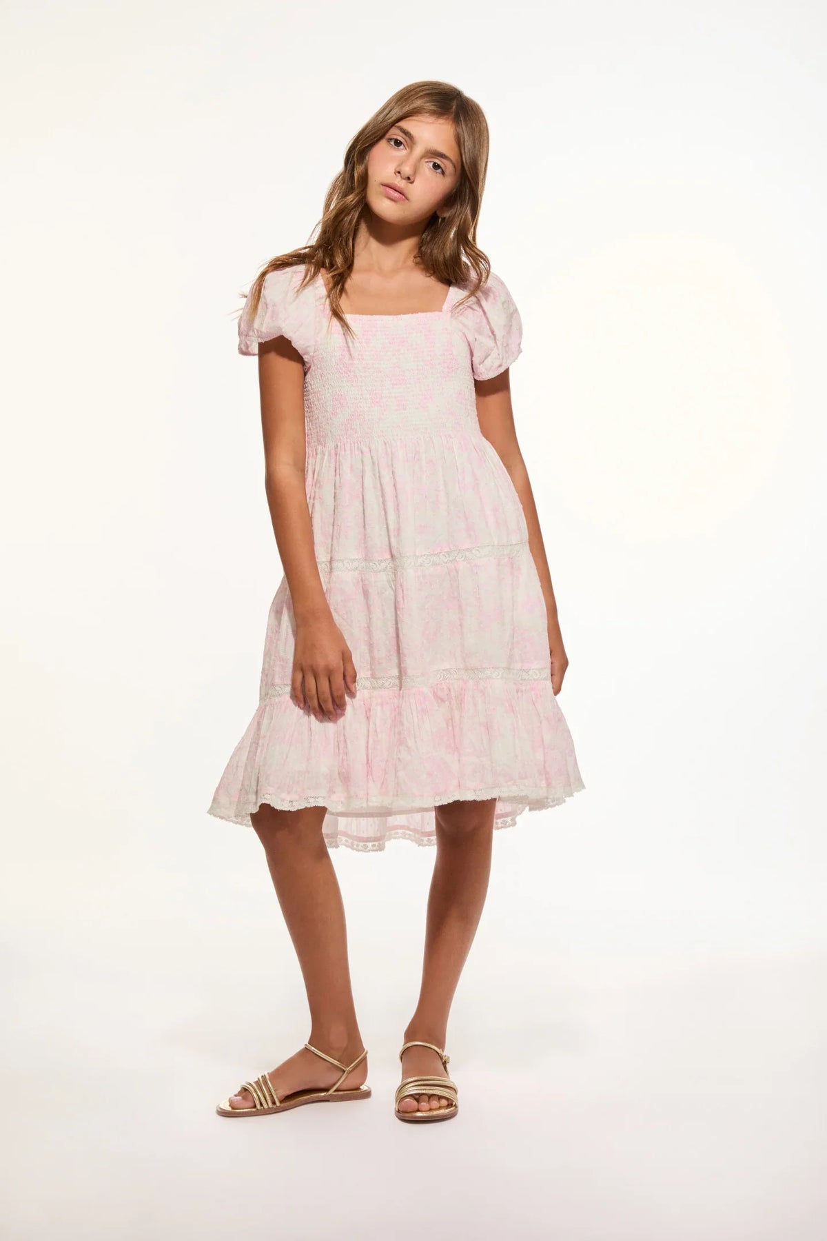 Girls Muriella Cotton Toile Print Dress
