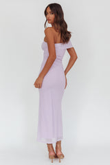 Gala One-Shoulder Maxi Dress Lilac