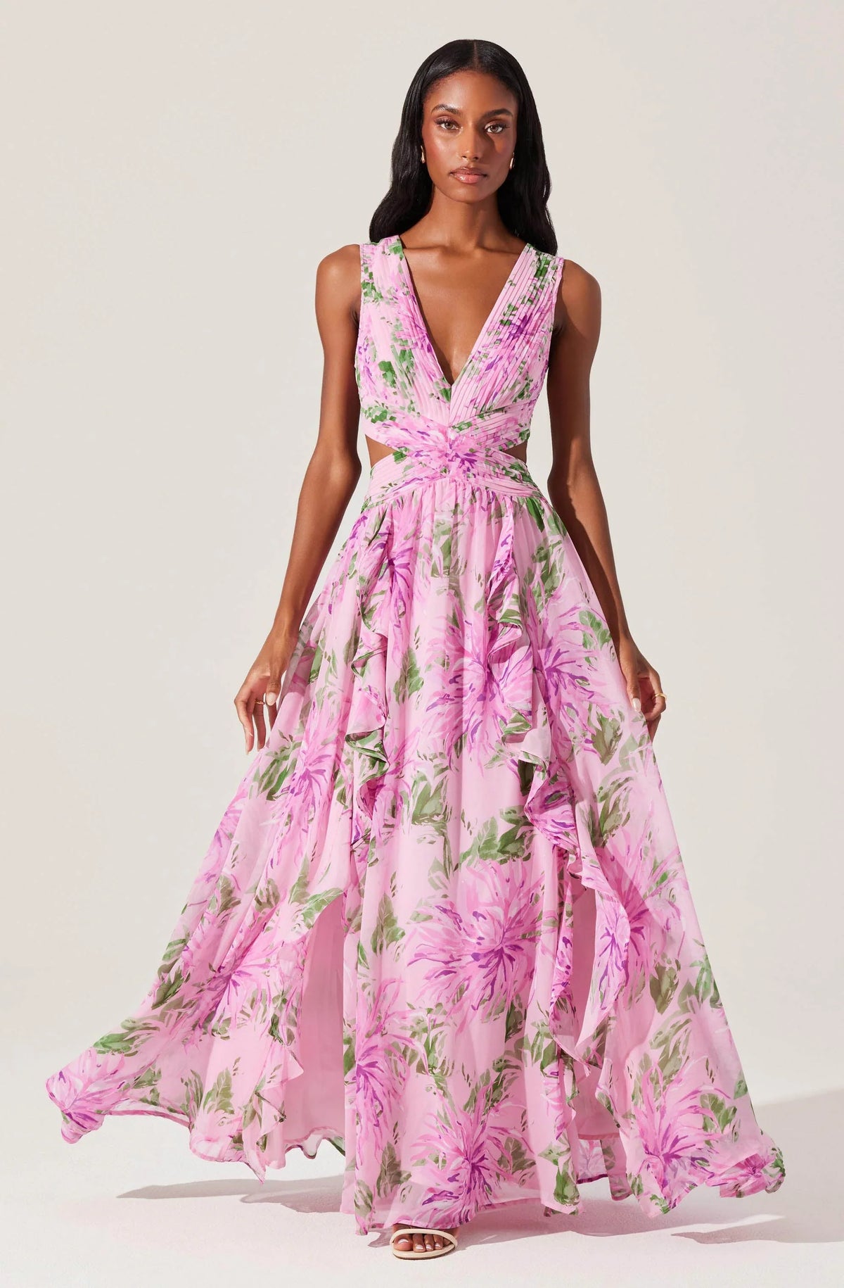 Noya Floral Cutout Maxi Dress
