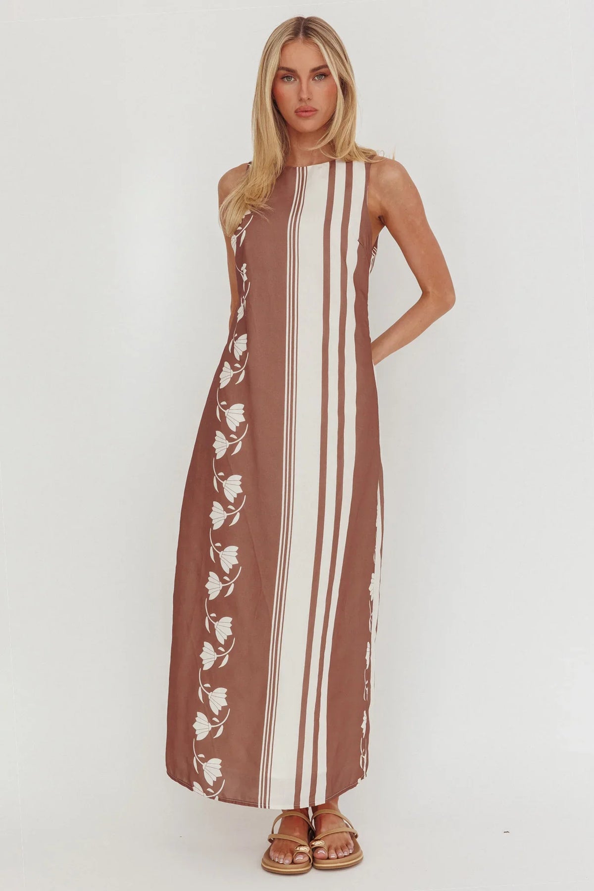 Dayla Sleeveless Waist Tie Maxi Dress Palma