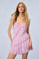 Serima Fragrance Print Mini Dress