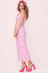 PINK x LoveShackFancy Beaux Icons Modal Midi Dress