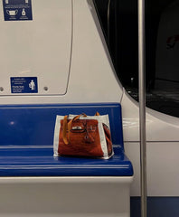 Brown creative spoof Birkin bag printed woven bag Birkin fitness leisure bag