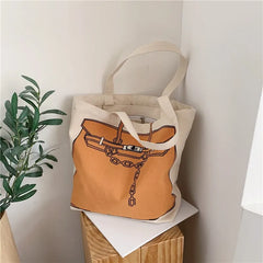 Bags for Women 2025 Trend Creative Designer Canvas Shoulder Bag Reusable Shopping Bags Casual Tote Female Handbag Shopper