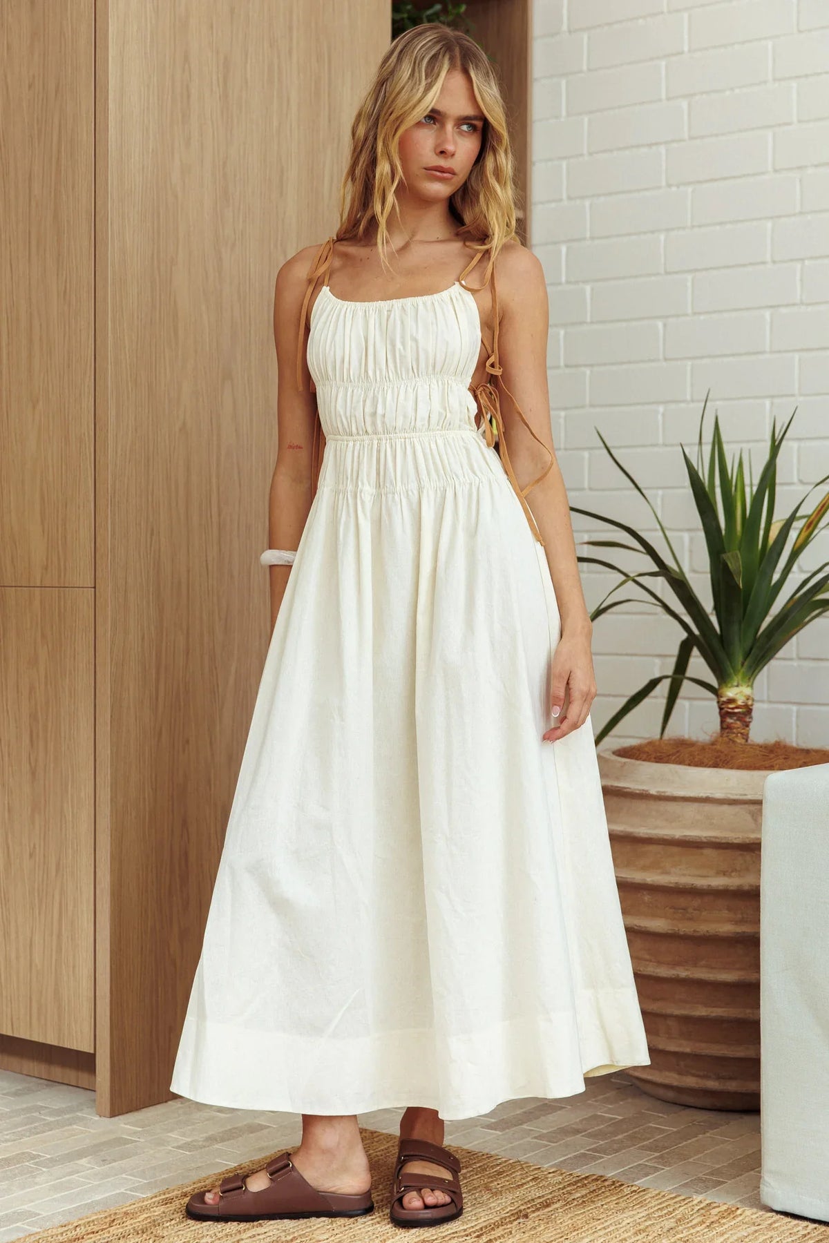 By The Way Side Tie Dress Oat