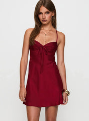 Glendon Mini Dress Burgundy