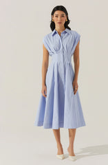 Beckett Tapered Waist Pleated Dress