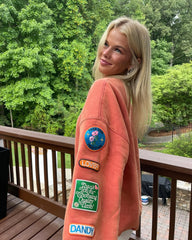 "Lovers Club" Crew Neck in Vintage Washed Red