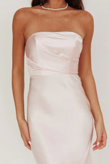 City Of Stars Strapless Maxi Dress Baby Pink