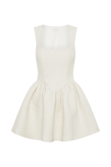 Jennifer Boucle Mini Dress - Ivory