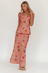 Drop Of Sunshine Midi Skirt Mermaid Pink