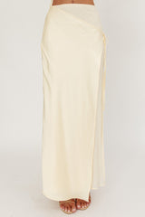 Jerica Wrap Front Maxi Skirt Butter