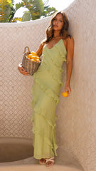 Sophia Maxi Dress - Lime
