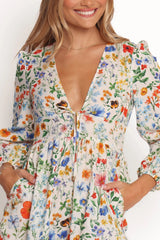 Irisa Long Sleeve Romper - Garden Floral