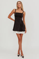 Night Rider Fit And Flare Mini Dress Black