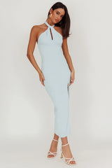 Oracle Halterneck Midi Dress Blue