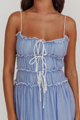 Maidens Tie Accent Maxi Dress Cloud Blue