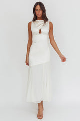 Meliza Keyhole Bust Maxi Dress Oyster