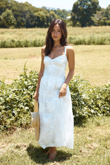 Porcelain Princess Maxi Dress White
