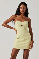 Yellow Wrap Mini Mekhi Dress
