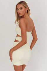 Ara Cut-Out Waist Mini Dress Butter