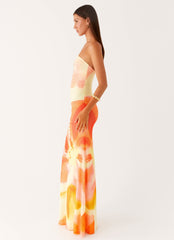 Iroha Strapless Maxi Dress - Mimosa Blossom