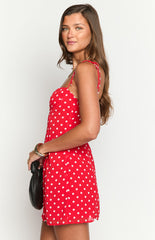 Penny Lane Red Polka Dot Mini Dress