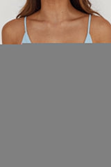 Marlie Frill Trim Rosette Maxi Dress Blue