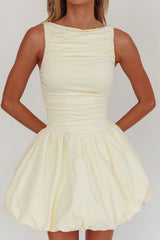 Dalayla Sleeveless Balloon Skirt Mini Dress Butter