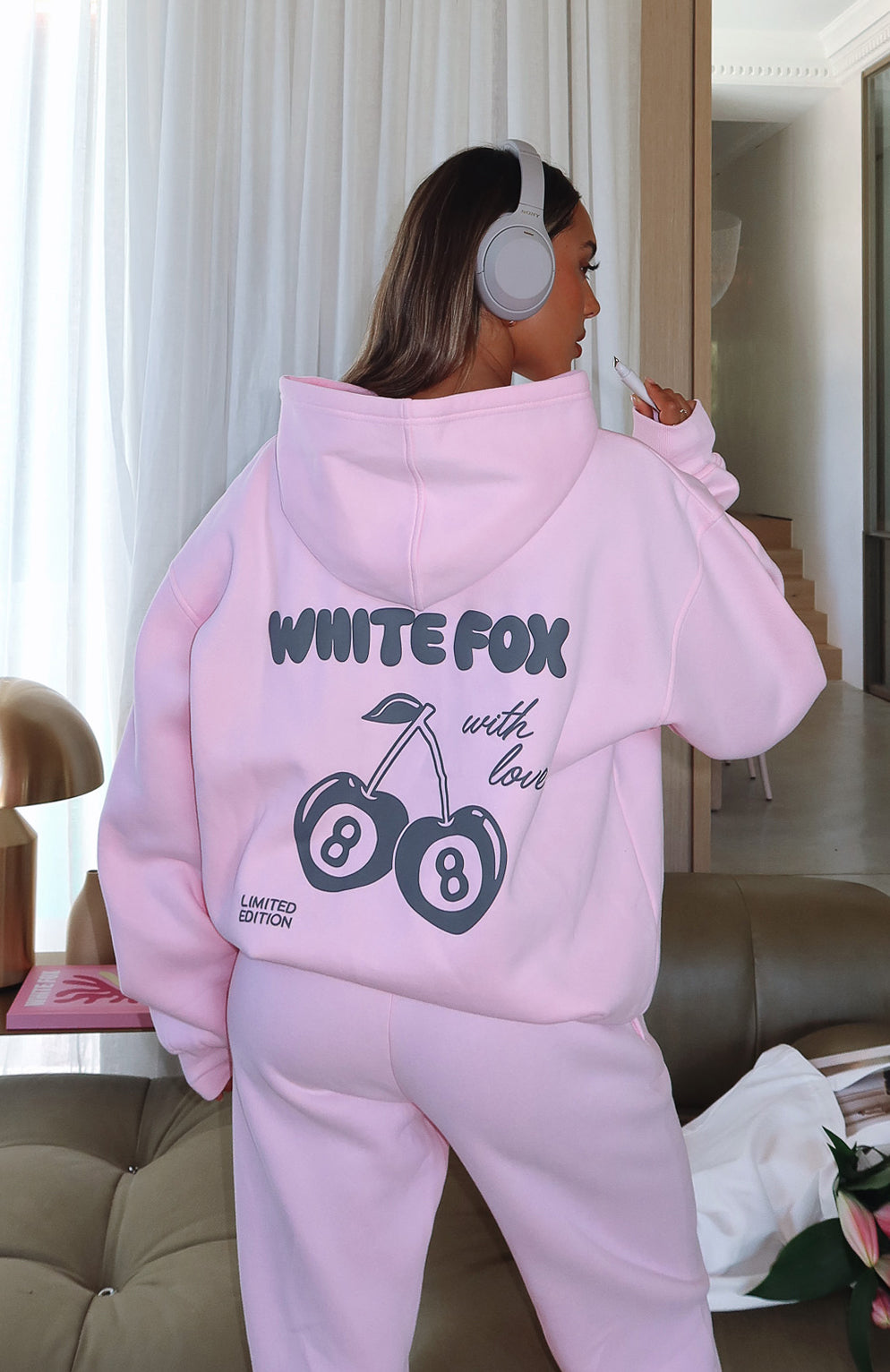 With Love In The Moment Oversized Hoodie Pink