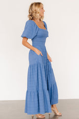 Amaya Smocked Dress | Blue