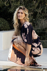 Halston Maxi Dress | Navy + Blush